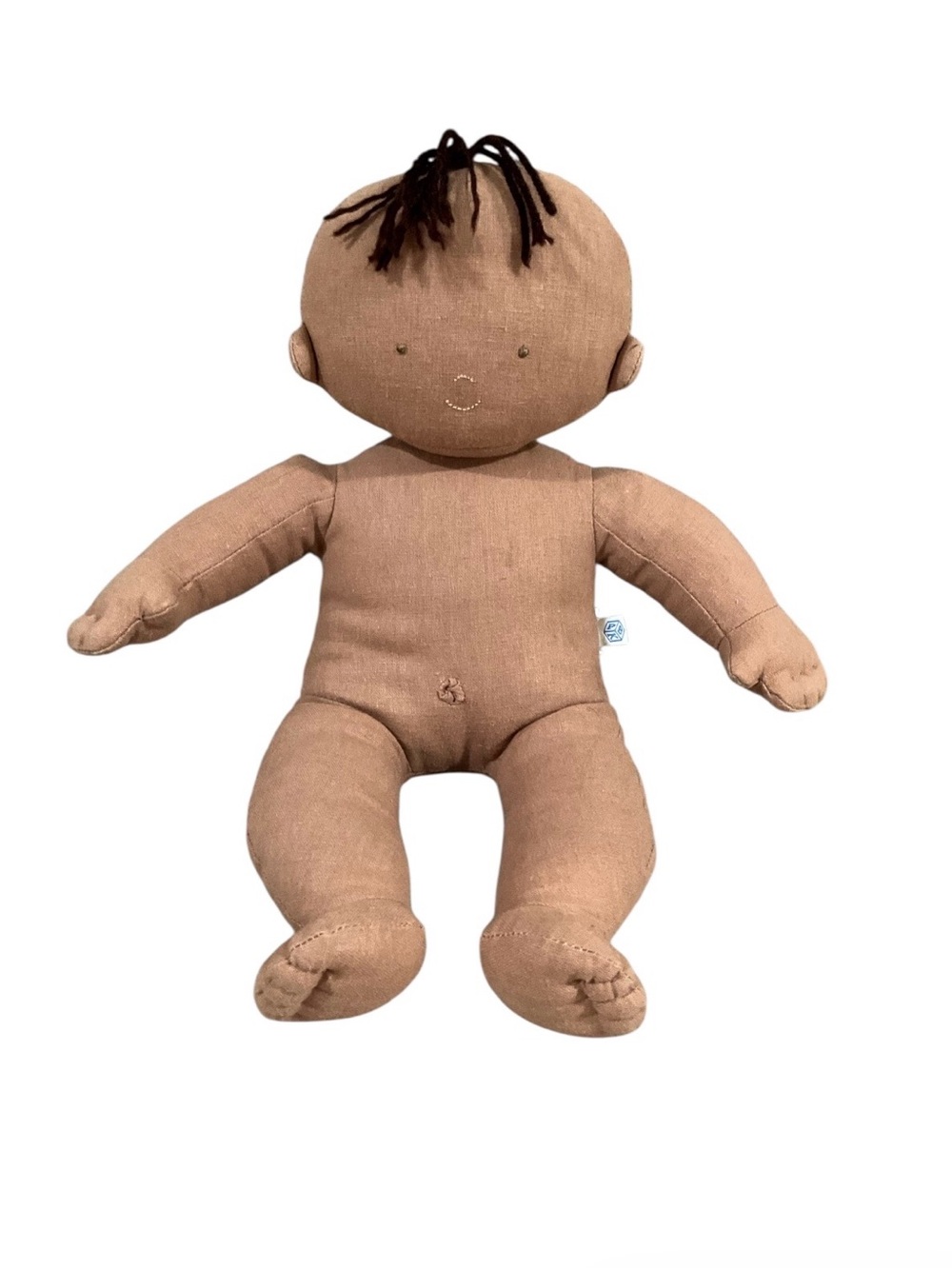 Pottery Barn Kids Brown Plush Cloth Baby Doll